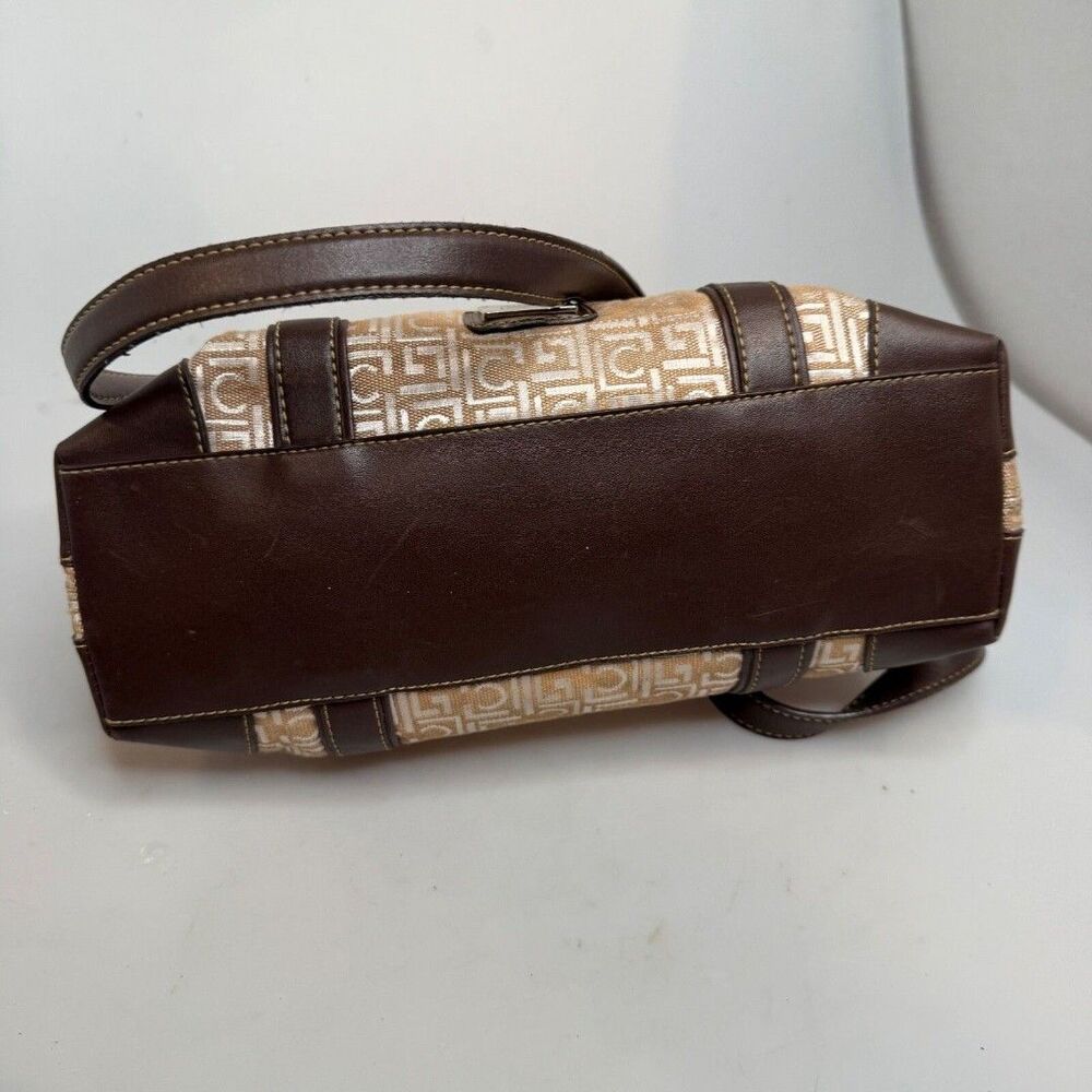 Liz Claiborne Vintage LC Signature Tan Brown Vegan Leather Tote Shoulder Bag EUC - Picture 7 of 12